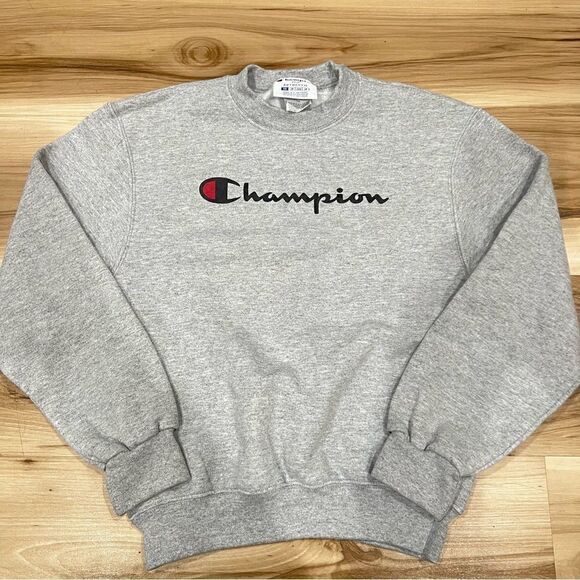 Champion Grey Crewneck Sweatshirt Boys Youth Small - Picture 1 of 4